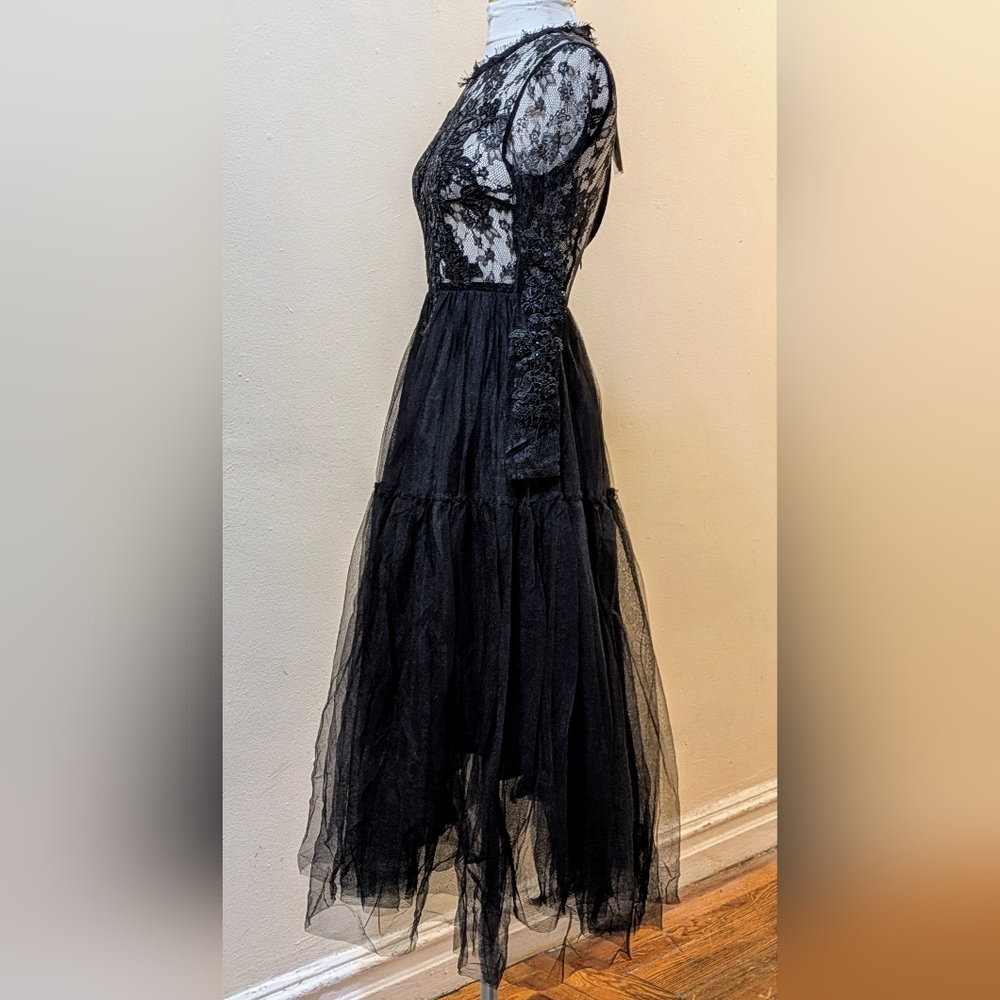BEA-Z Gothic Black Lace & Tulle Dress - Size XS - Picture 2 of 12